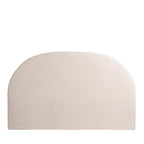 Noussa - Tête de lit en coton et lin demi-lune L170cm - Naturel - 2
