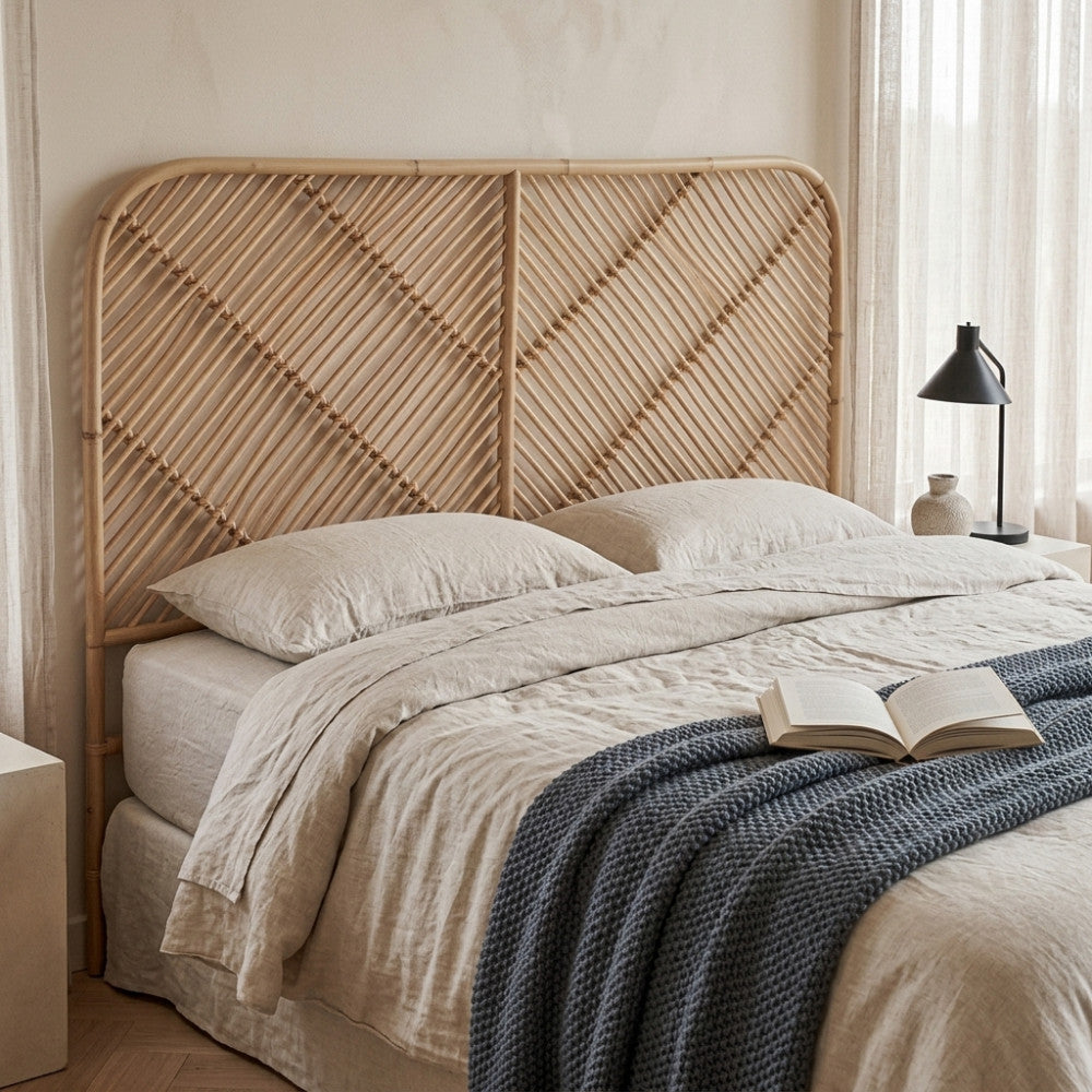 Kayan - Tête de lit en rotin 148cm - Naturel - 1