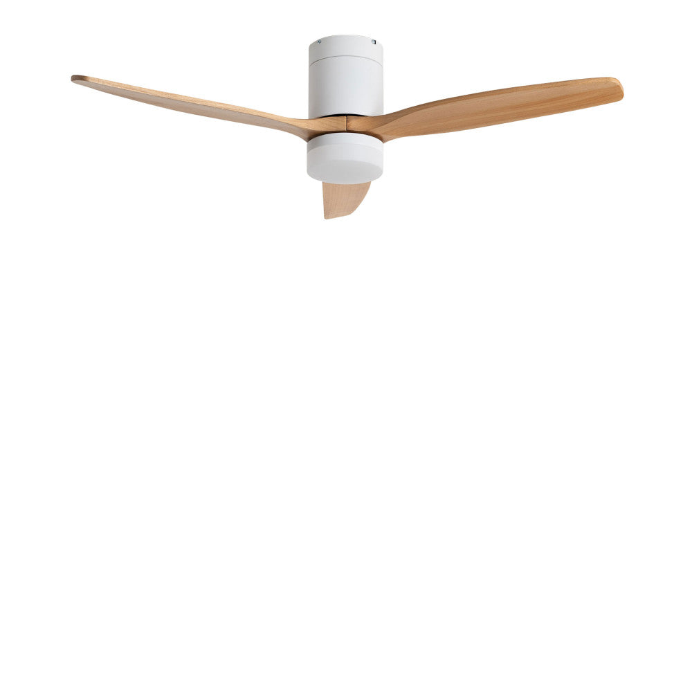 Halo - Ventilateur de plafond silencieux avec éclairage LED intégré - Bois clair - 2