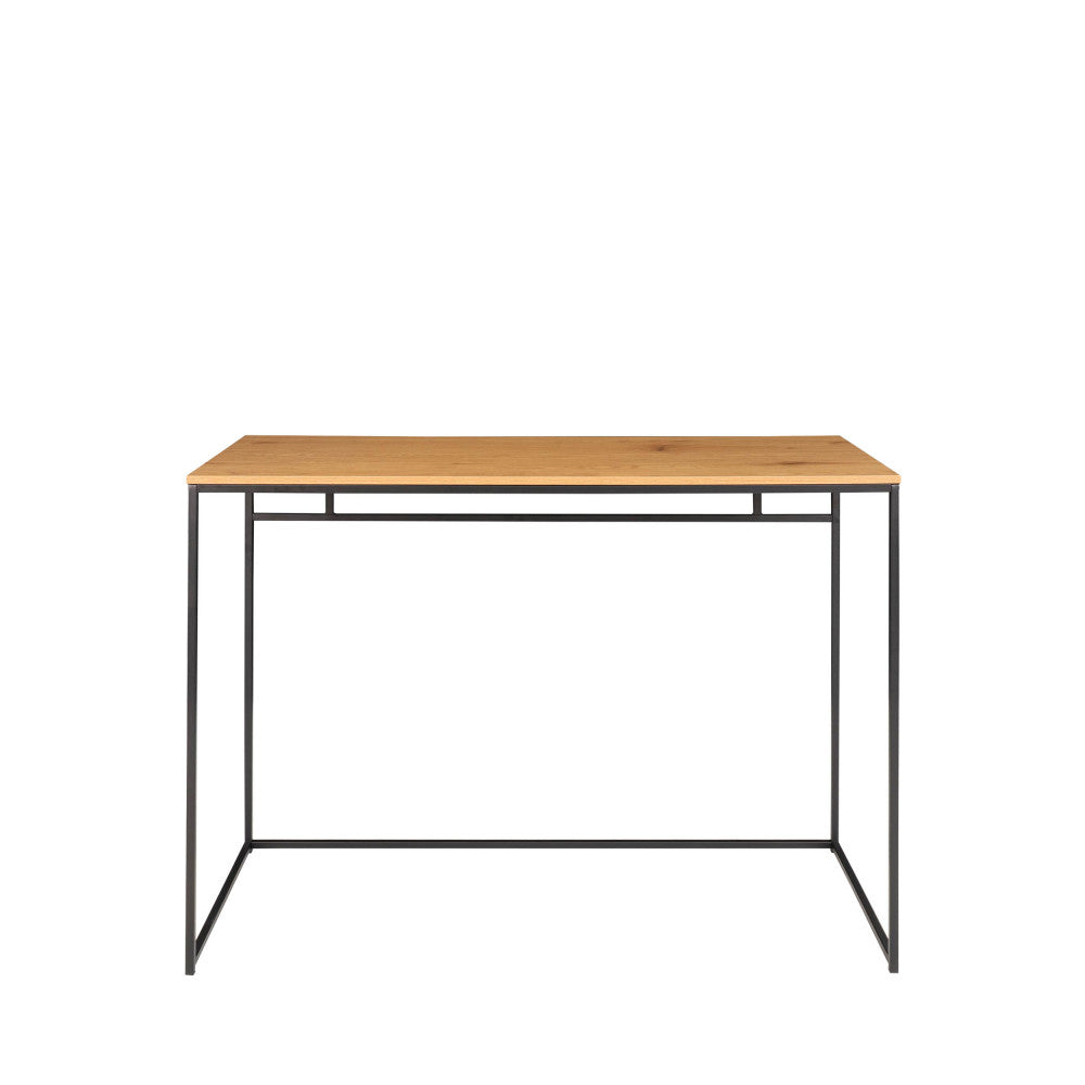 Vita - Bureau en bois et métal L100cm - Bois clair - 2
