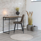 Vita - Bureau en bois et métal L100cm - Bois clair - 1